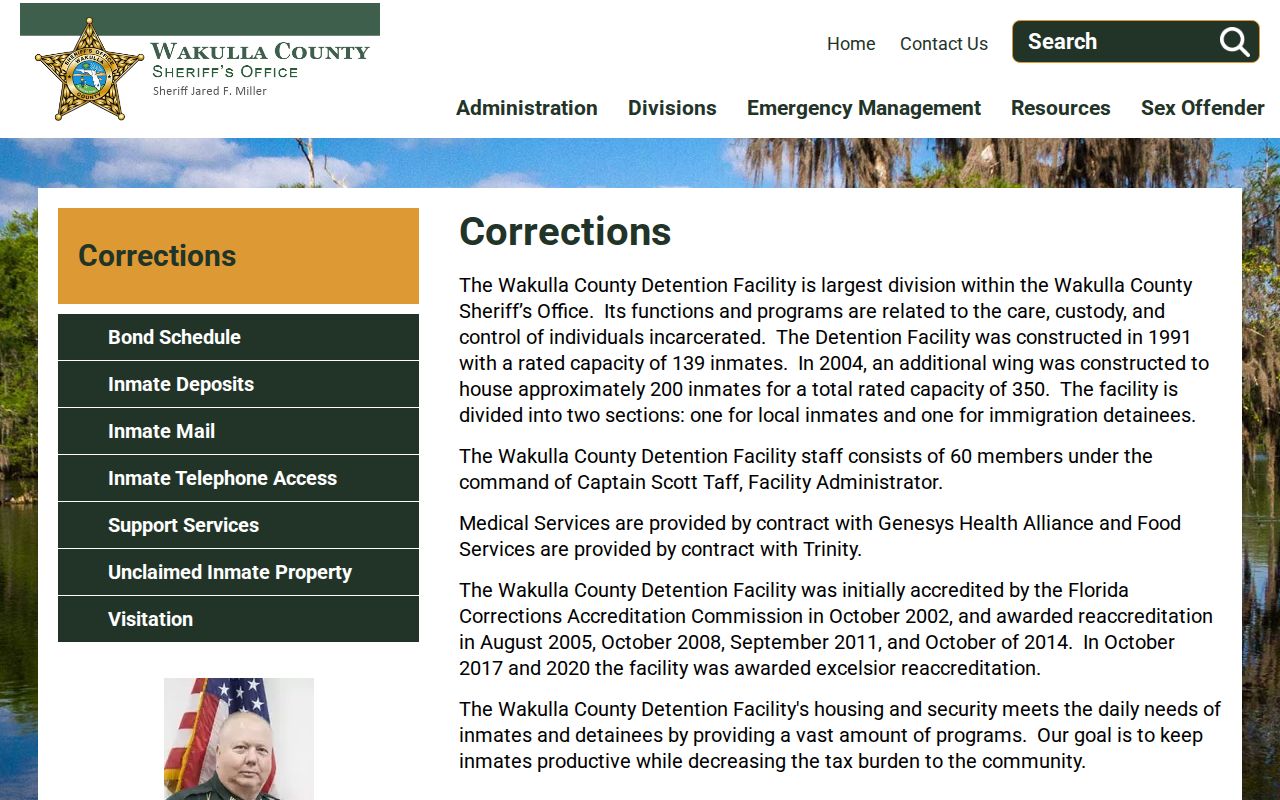 Wakulla County arrest lookup corrections and inmate search gateway
